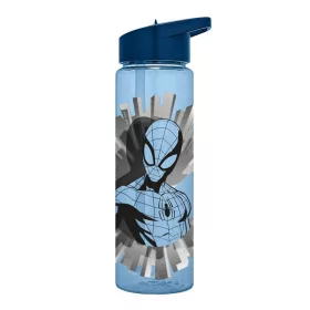 Pókember Blue műanyag szívószálas kulacs 600 ml