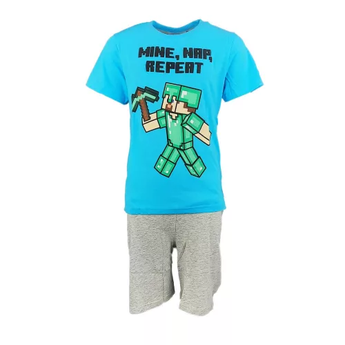 Minecraft Nap gyerek rövid pizsama 6 - 12 év / 116 - 152 cm