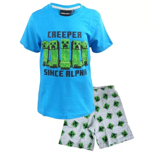 Minecraft Nap gyerek rövid pizsama 6 - 12 év / 116 - 152 cm