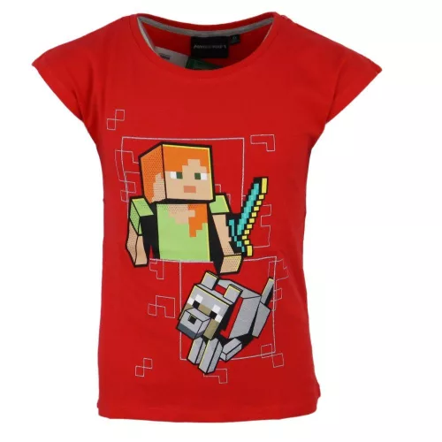 Minecraft Pixel Power gyerek rövid póló, felső 4 - 8 év / 104 - 128 cm