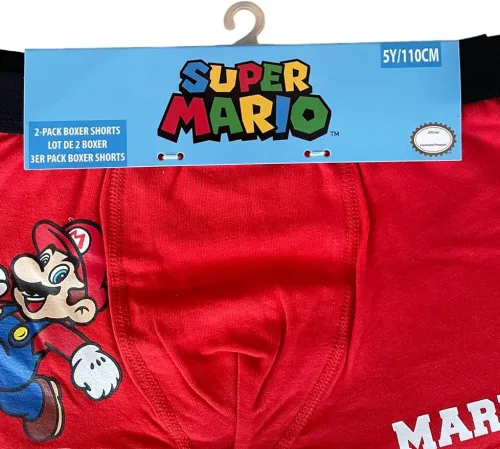 Super Mario Come On gyerek boxeralsó 2 darab/csomag 5 - 12 év / 110 - 152 cm