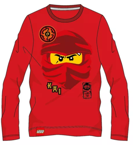 Lego Ninjago Red gyerek hosszú ujjú póló, felső 3 - 8 év / 98 - 128 cm