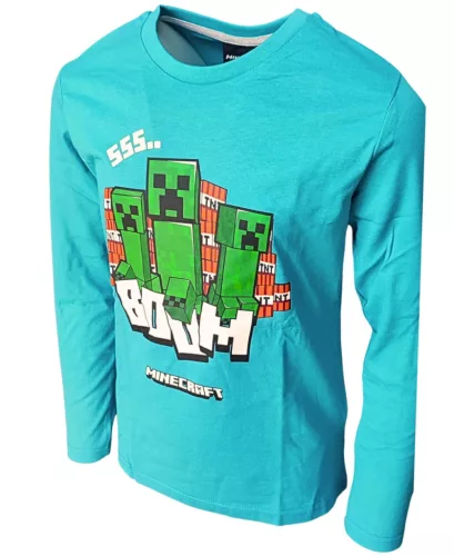 Minecraft Creeper gyerek hosszú ujjú póló, felső 6 - 12 év / 116 - 152 cm