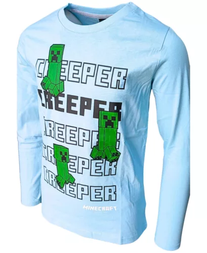 Minecraft Creeper gyerek hosszú ujjú póló, felső 6 - 12 év / 116 - 152 cm