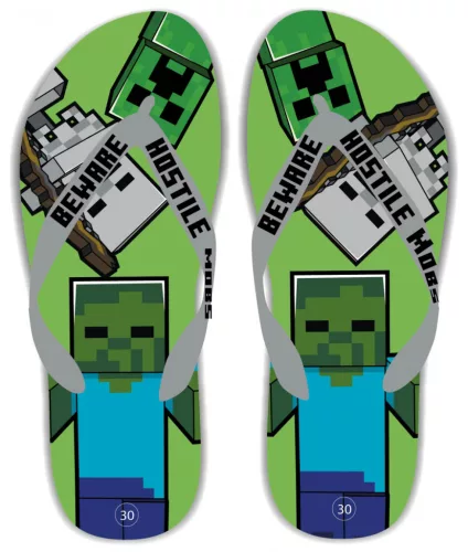 Minecraft Beware gyerek papucs, Flip-Flop 29-38