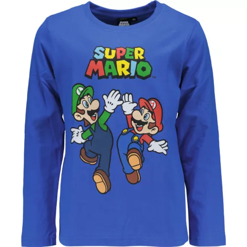 Super Mario Toad gyerek hosszú ujjú póló, felső 4 - 10 év / 104 - 140 cm