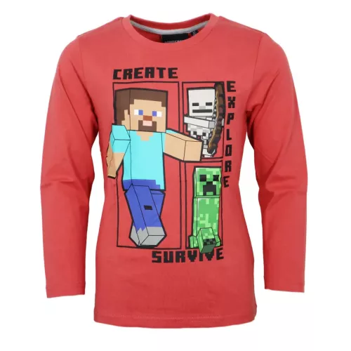 Minecraft Create gyerek hosszú ujjú póló, felső 6 - 12 év / 116 - 152 cm