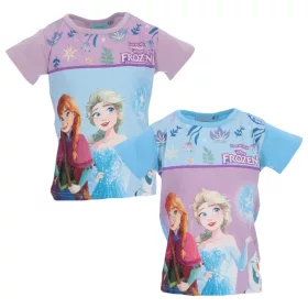   Disney Jégvarázs Sisters gyerek rövid póló, felső 3 - 8 év / 98 - 128 cm