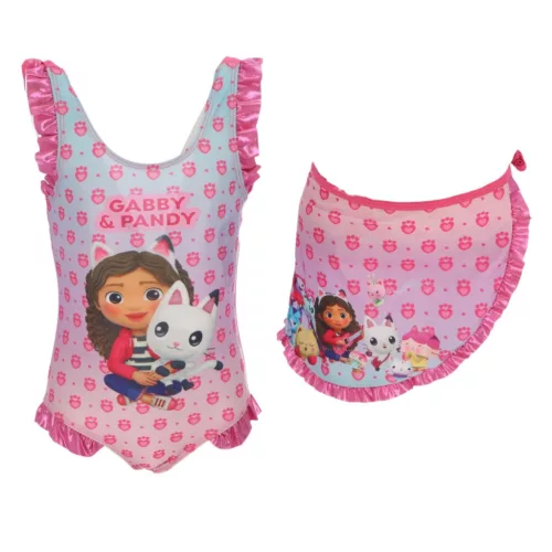 Gabi babaháza Pandy gyerek fürdőruha és sarong szett 3 - 8 év / 98 - 128 cm