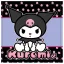 Hello Kitty Kuromi kéztörlő, arctörlő, törölköző 30x30cm