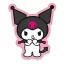Hello Kitty Kuromi 3D formapárna, díszpárna 40 cm