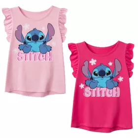   Disney Lilo és Stitch, A csillagkutya Tiny Smile gyerek rövid póló, felső 3 - 8 év / 98 - 128 cm