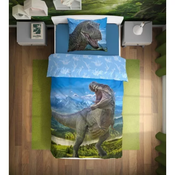 Dinoszaurusz T-Rex ágyneműhuzat 140×200cm, 70×90 cm