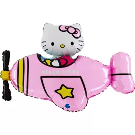 Hello Kitty Airplane Pink fólia lufi 76 cm