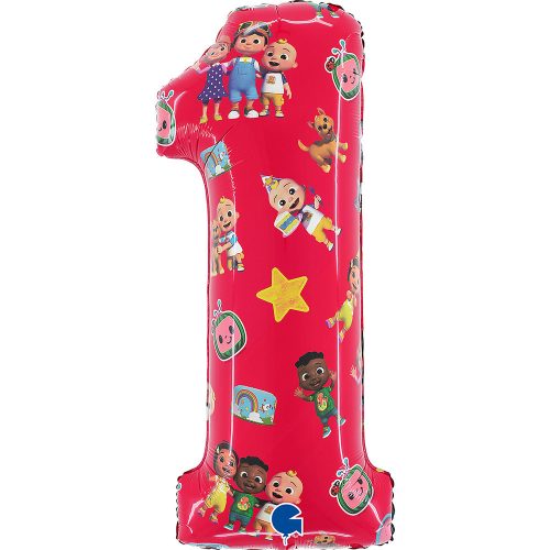 CoComelon Red 1-es szám fólia lufi 66 cm