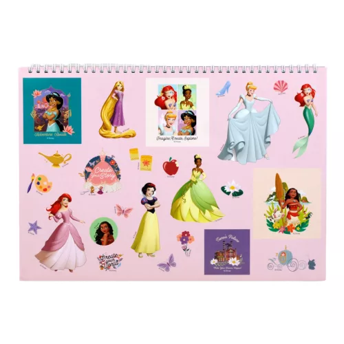 Disney Hercegnők Your World A/4 spirál vázlatfüzet 40 lapos matricával