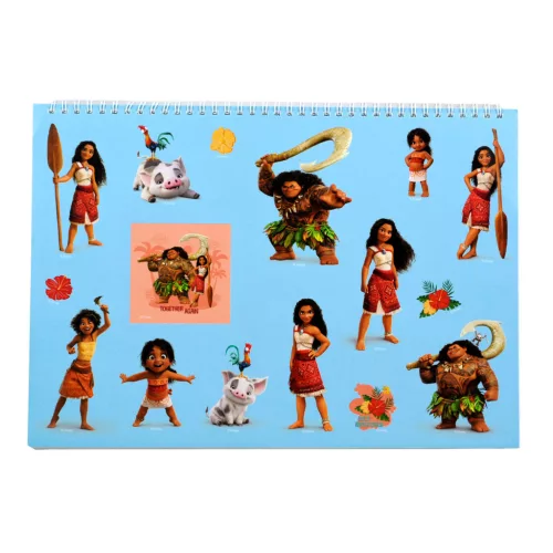 Disney Vaiana Together Again A/4 spirál vázlatfüzet 40 lapos matricával
