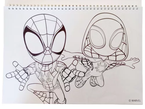 Pókember Spidey Dino-Webs A/4 spirál vázlatfüzet 40 lapos matricával