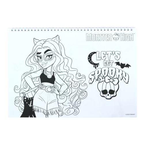 Monster High Crew A/4 spirál vázlatfüzet 40 lapos matricával