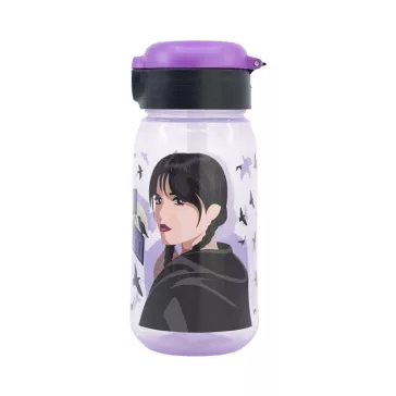   Wednesday Nevermore Academy műanyag szívószálas kulacs 510 ml