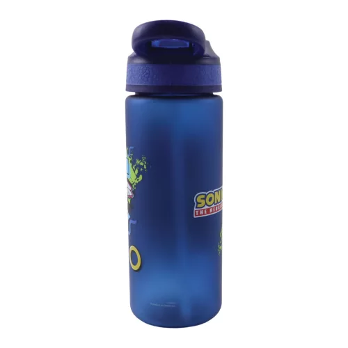 Sonic a sündisznó Fast Lane műanyag matt szívószálas kulacs 600 ml