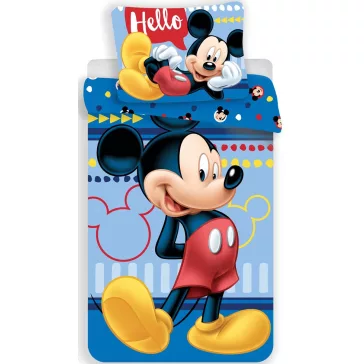 Disney Mickey Hello ágyneműhuzat 140×200cm, 70×90 cm