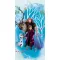 Disney Jégvarázs Blue fürdőlepedő, strand törölköző 70x140cm