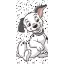 Disney 101 kiskutya White fürdőlepedő, strand törölköző 70x140cm