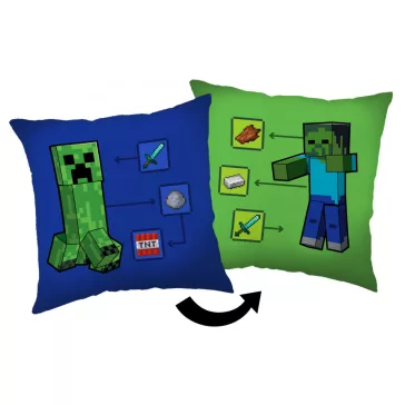Minecraft How to Creeper párna, díszpárna 40 x 40 cm