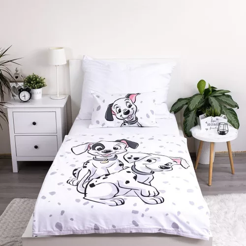 Disney 101 Kiskutya White gyerek, ovis ágyneműhuzat 100×135cm, 40×60 cm