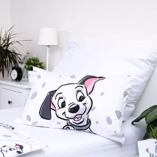 Disney 101 Kiskutya White gyerek, ovis ágyneműhuzat 100×135cm, 40×60 cm