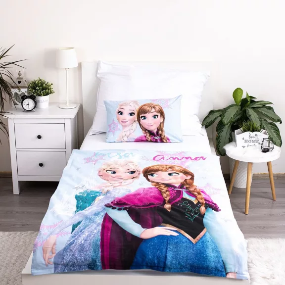 Disney Jégvarázs Light Blue gyerek, ovis ágyneműhuzat 100×135 cm, 40×60 cm