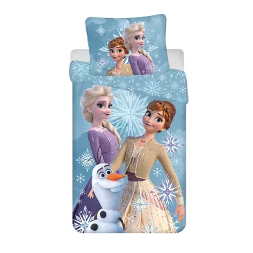   Disney Jégvarázs White Snowflake gyerek, ovis ágyneműhuzat 100×135 cm, 40×60 cm