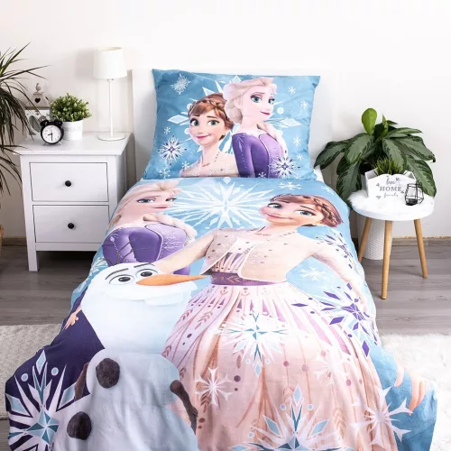 Disney Jégvarázs White Snowflake gyerek, ovis ágyneműhuzat 100×135 cm, 40×60 cm