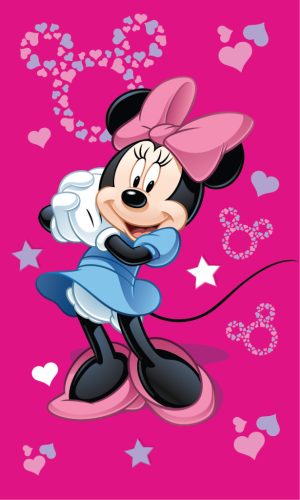 Disney Minnie Pink kéztörlő, arctörlő, törölköző 30x50cm