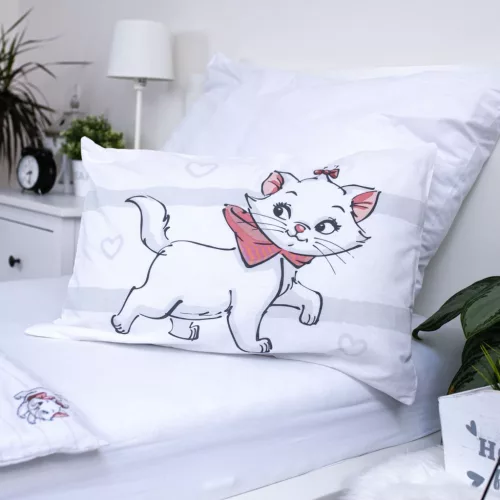 Disney Marie cica Bow gyerek, ovis ágyneműhuzat 100×135 cm, 40×60 cm