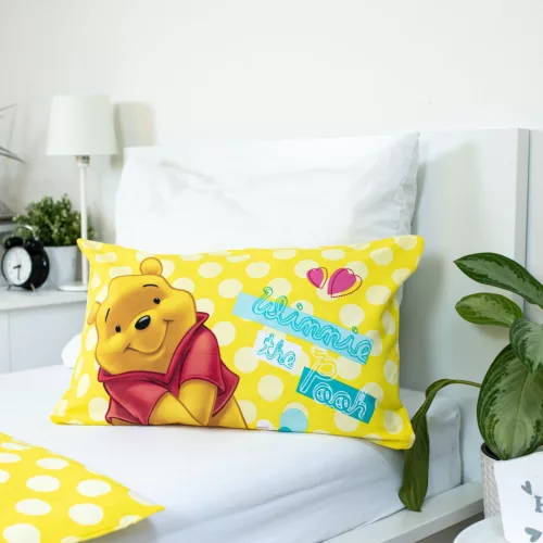 Disney Micimackó Smile gyerek, ovis ágyneműhuzat 100×135 cm, 40×60 cm
