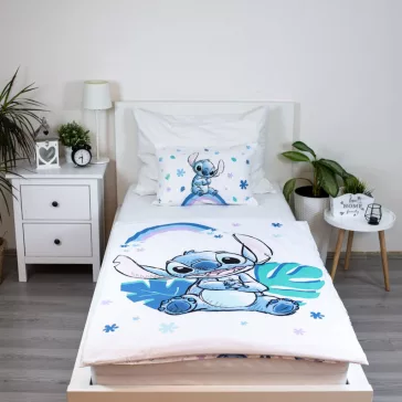   Disney Lilo és Stitch, A csillagkutya Rainbow gyerek, ovis ágyneműhuzat 100×135 cm, 40×60 cm