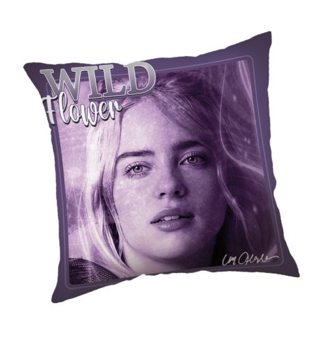 Billie Eilish Wild Flower párna, díszpárna 40x40 cm