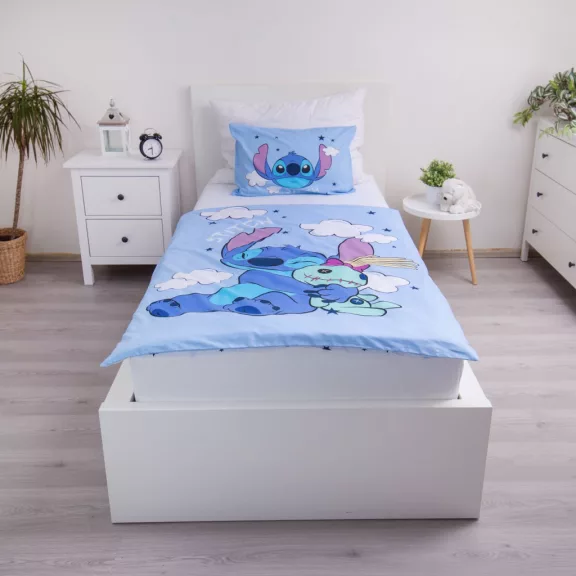 Disney Lilo és Stitch, A csillagkutya Clouds gyerek, ovis ágyneműhuzat 100×135 cm, 40×60 cm