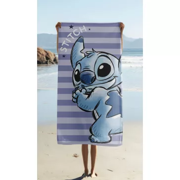   Disney Lilo és Stitch, A csillagkutya Stripes fürdőlepedő, strand törölköző 70x140cm (Fast Dry)