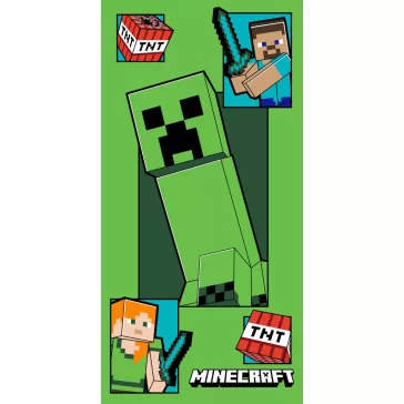   Minecraft Creeper Coming fürdőlepedő, strand törölköző 70x140cm