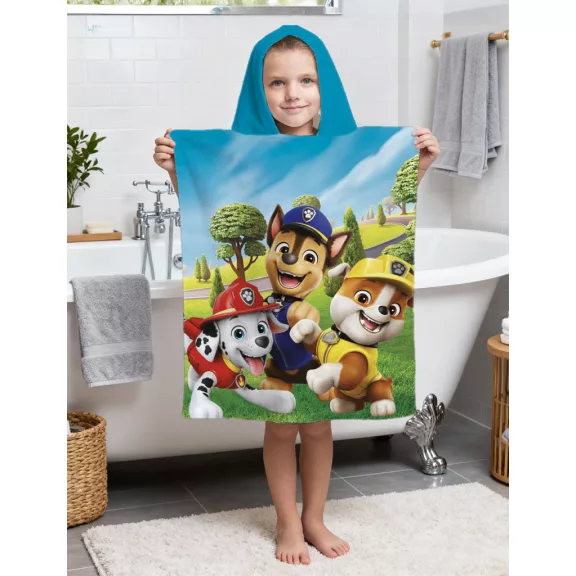 Mancs Őrjárat Funny Day strand törölköző poncsó 50x115cm