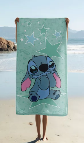 Disney Lilo és Stitch, A csillagkutya Starstitch fürdőlepedő, strand törölköző 70x140cm