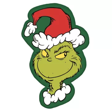 A Grincs Green Smile formapárna, díszpárna 36x23 cm