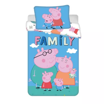   Peppa malac Big Pig Family gyerek, ovis ágyneműhuzat 100×135cm, 40×60 cm