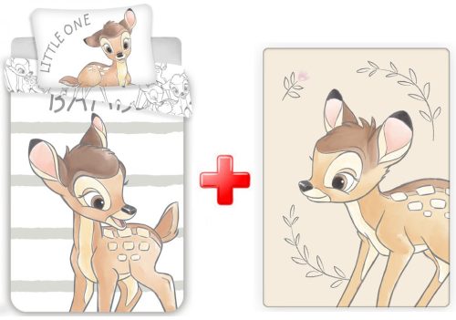 Disney Bambi Little One gyerek ágyneműhuzat és polár takaró szett