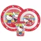 Hello Kitty And Friends étkészlet, micro műanyag szett, pohárral 260 ml 