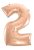 Rose Gold 2-es szám fólia lufi 92 cm