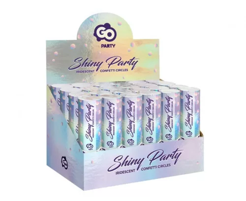 Színes Shiny Party konfetti kilövő 15 cm